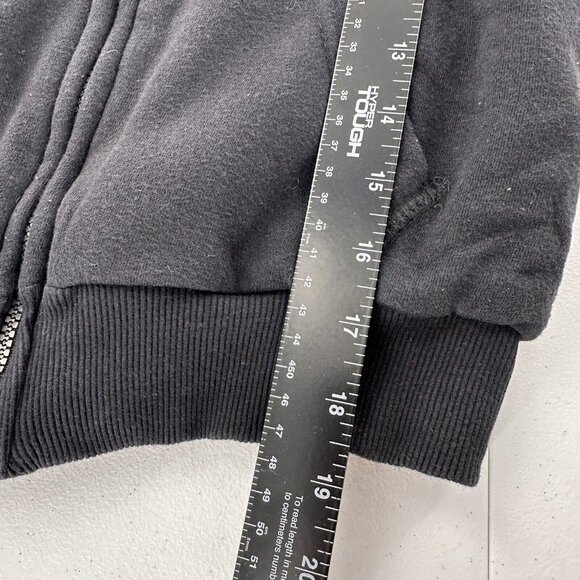 Timberland Kids Sherpa-Lined Black Hoodie Camo Logo Design Zip 8 Small Tree Core - Picture 5 of 9